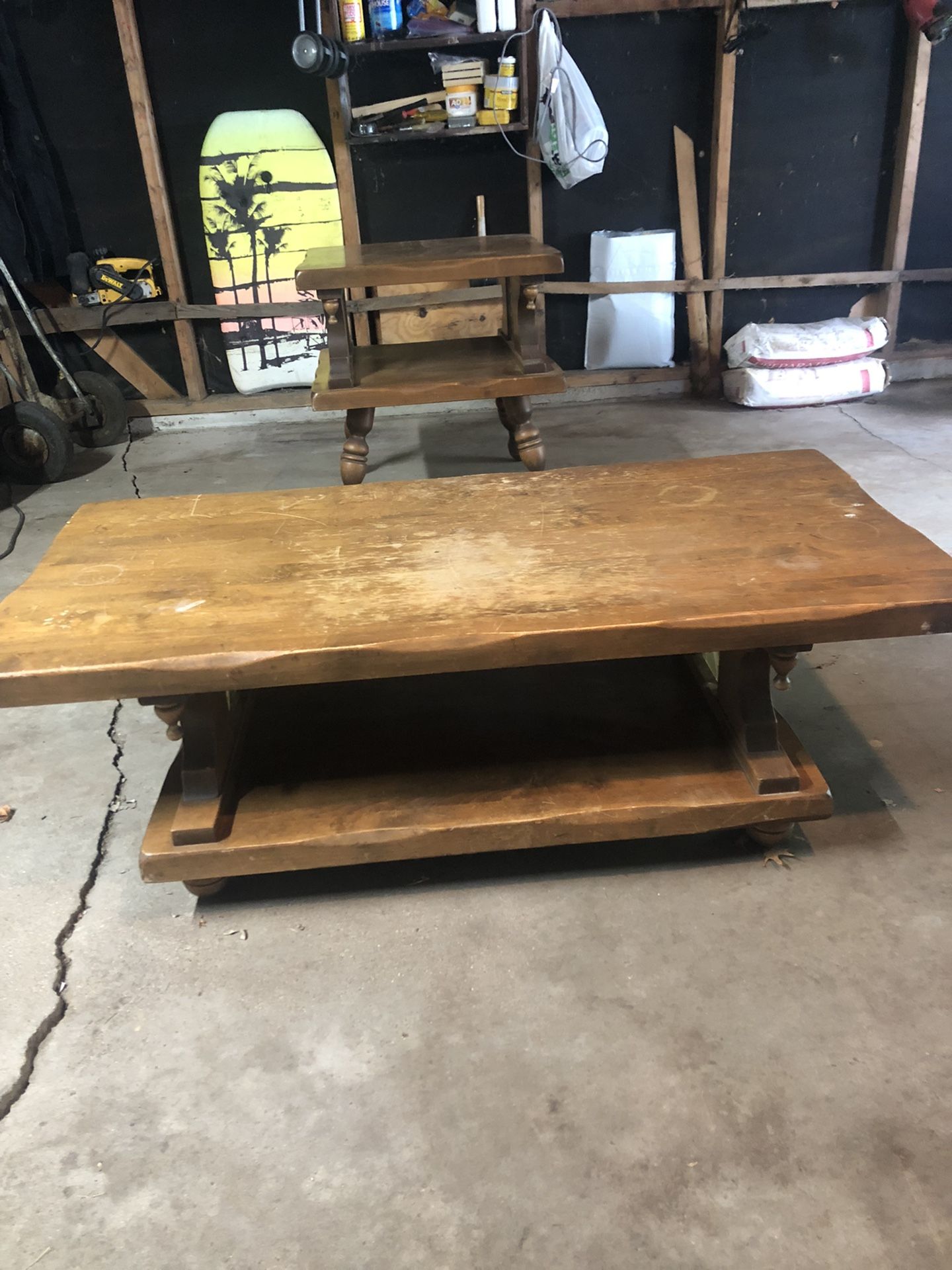 Vintage Coffee Table & End Table Set