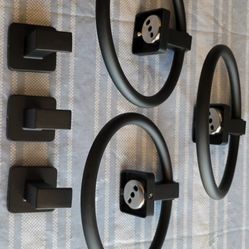 Set Of Three Bath Coat And Towel Hangers Brand New.