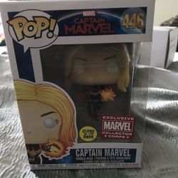 Captain Marvel Exclusive POP (glows In The Dark)
