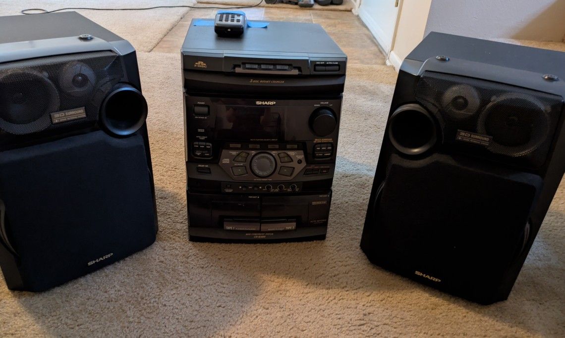 Sharp Stereo And Speakers Please Read All Details Carefully