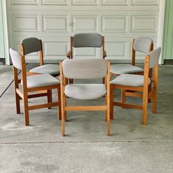 Mid Century Teak Dining Chairs by Benny Linden 