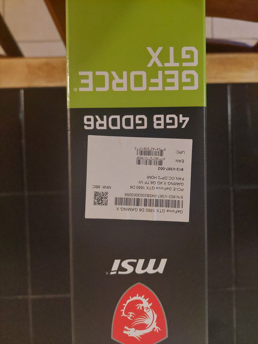 GPU msi GeForce Gtx 1650