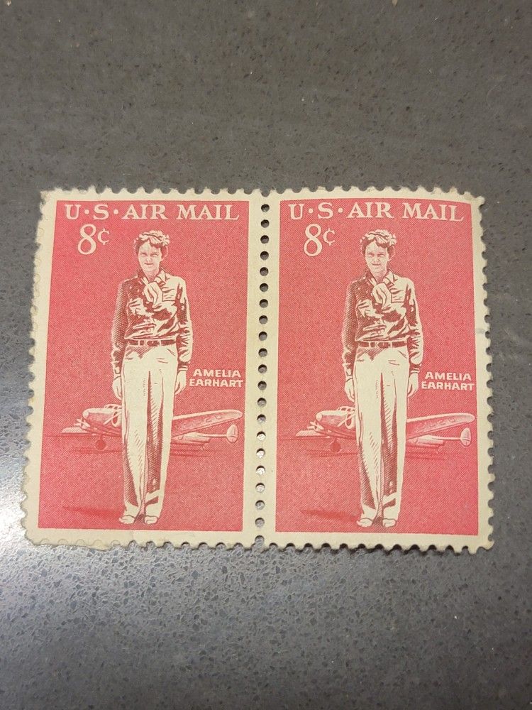 2 Amelia Earhart Stamps, July 1963