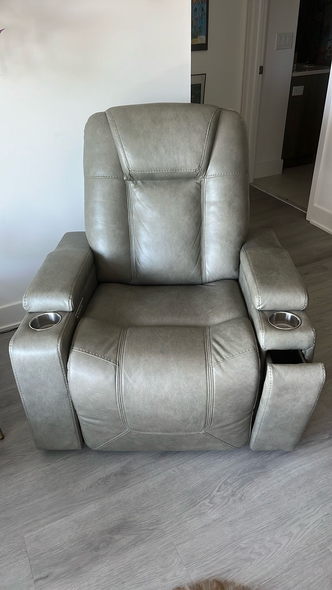 Meta Grey Micro Recliner