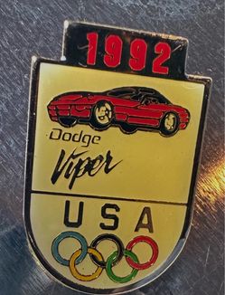 Vintage  Dodge Viper USA Olympics Enamel Pin