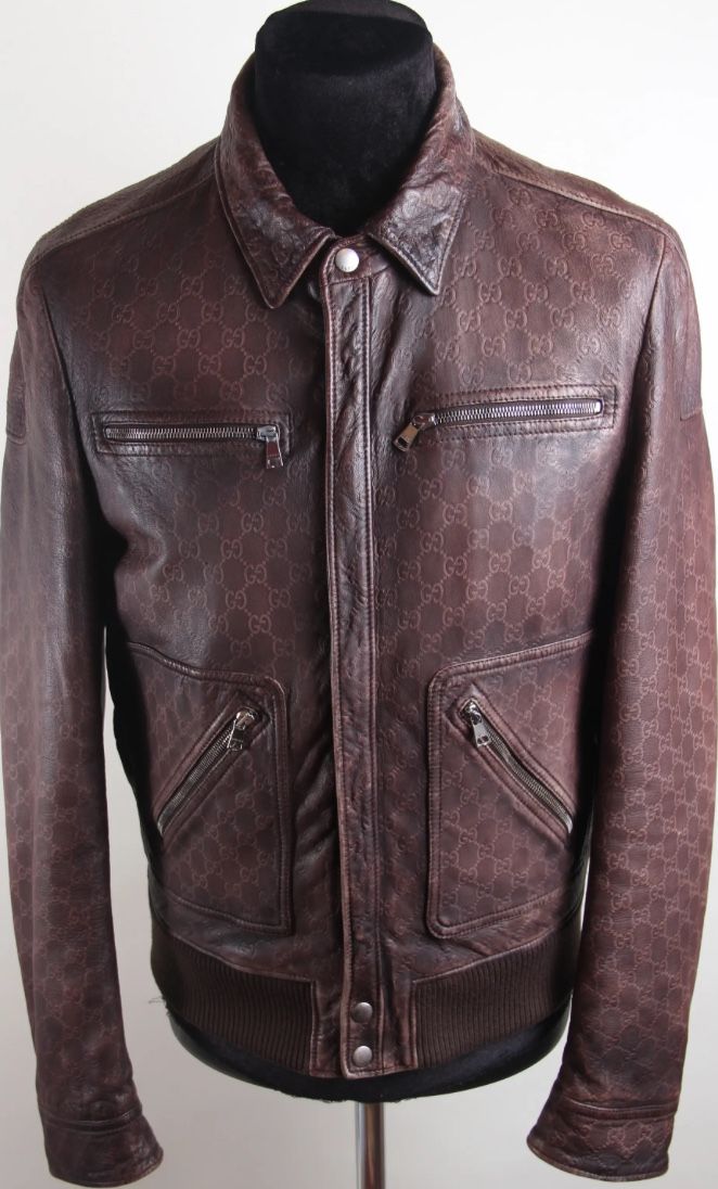 Gucci Monogram Leather Jacket