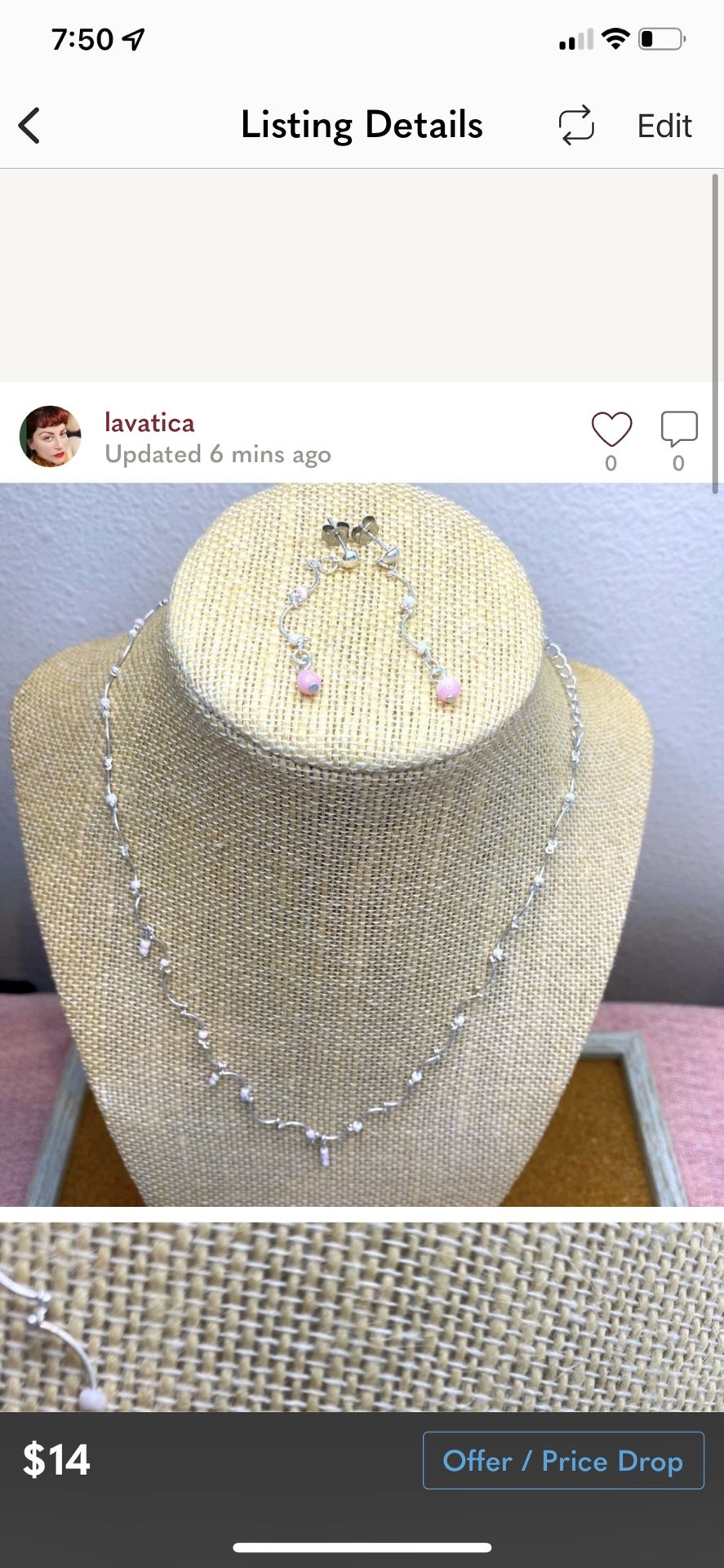 Dainty feminine choker and earrings set