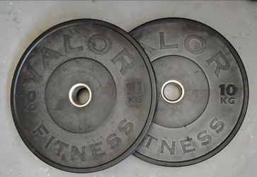 2 × 10 kilo VALOR Olympic bumper weights