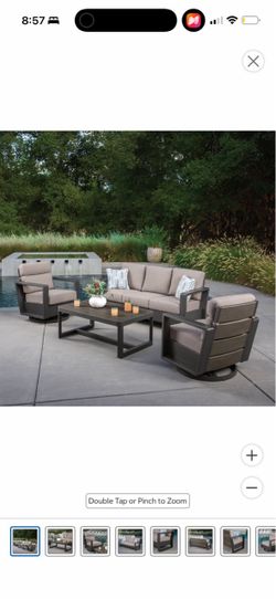 Outdoor Patio Furniture Set with Sofa and Chairs