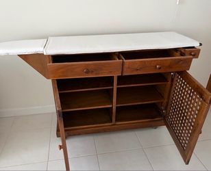 Multi-Purpose Storage Cabinet with Built-In Ironing Board