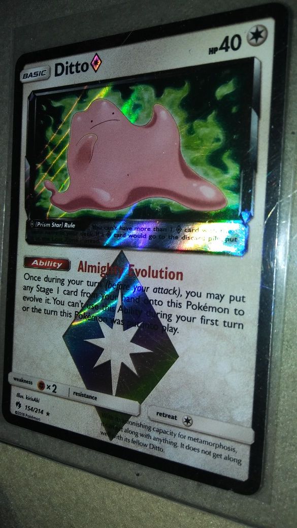 Ditto prism star 154 / 214 Pokemon card