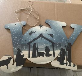Joy Night Wooden Sign