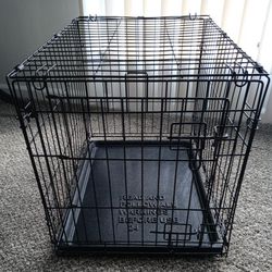 Dog Crate  Single-Door Folding Dog Crate with Divider, 24"

