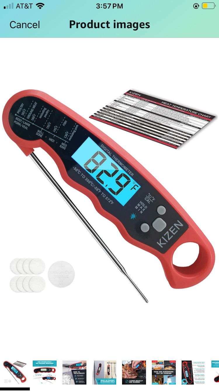 Instant Read Meat Thermometer Digital - Food Thermometer for Cooking