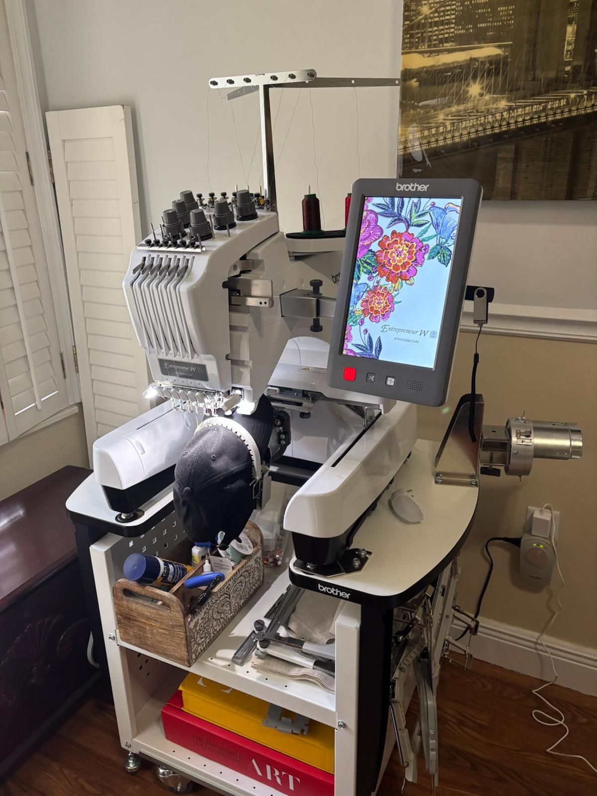 Brother PR680W 6-Needle Commercial Embroidery Machine – Like New, Low Hours!