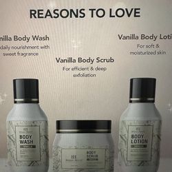 Vanilla Scented Skincare Set Of 3
