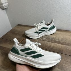 Men's Adidas UltraBoost 5X Running Shoes White / Green Sz 10.5 JH7248