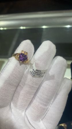 14kt purple stone