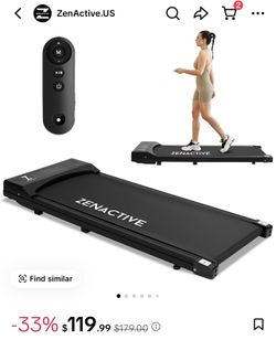 Zenactive Under Desk WalkingPad Treadmill for Home/ Office with Remote Control Black