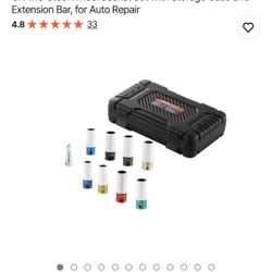 Lug Nut Impact Socket Set, 1/2 inch Drive