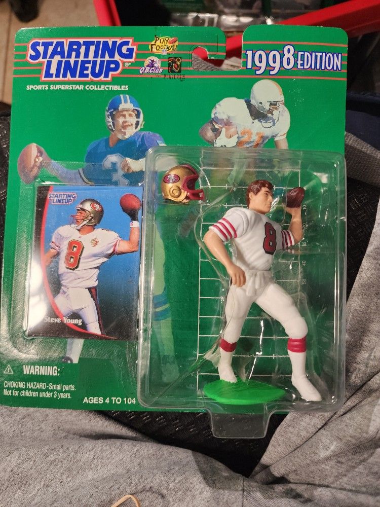 1998 Starting Lineup Steve Young San Francisco 49ers Figure and Card