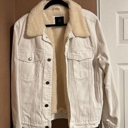 White Sherpa Jacket Medium