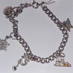 Sterling Silver  Charm Bracelet 