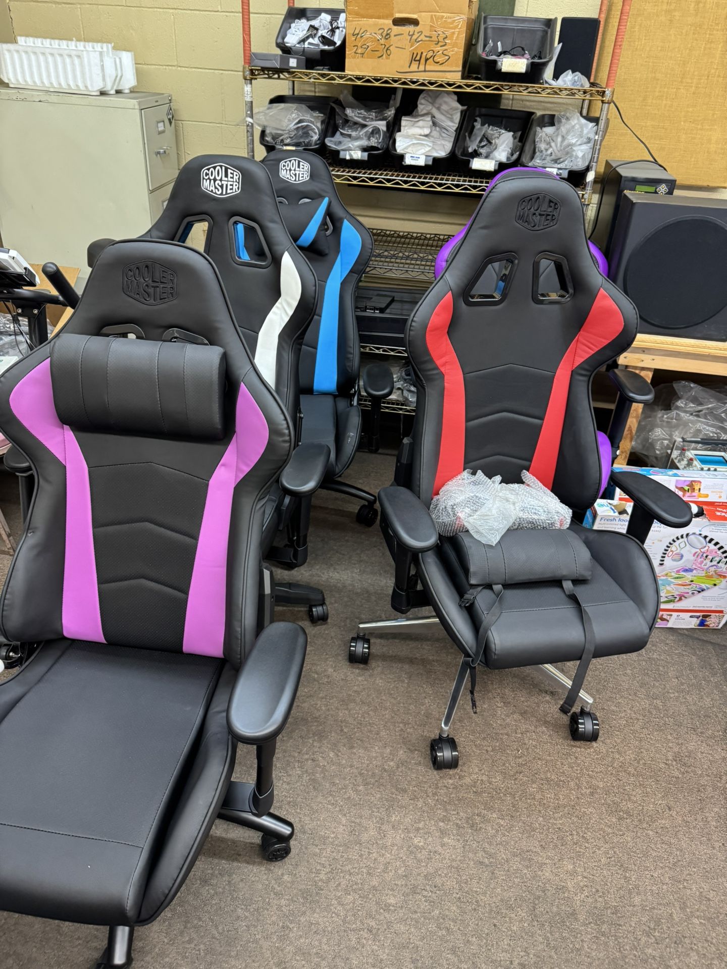 Cooler Master Gaming Chair. Not Perfect, Just Open Box.  Price For Each, Pick The One You Like.