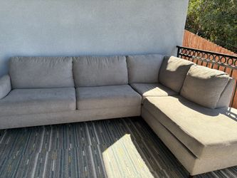 L Shape Couch Taupe