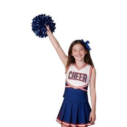 Girls Red, White & Blue Cheerleader Costume, New