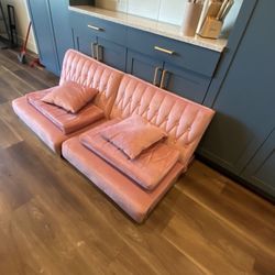 Pink Futon couch 