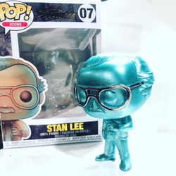 Funko Pop Stan Lee Custom Metallic with chrome glasses