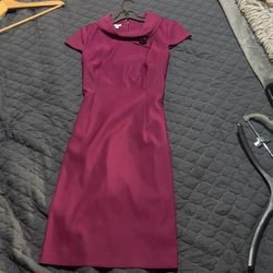 Plum Dress - Fitted - Size 8