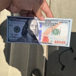 Hundred dollar bill wallet