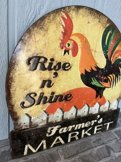 Metal Rooster Sign