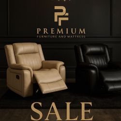 BLACK OR TAUPE leather recliner  - Limited Sale!!!!!