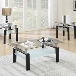 New Gray Coffee Table And 2 Side Tables 