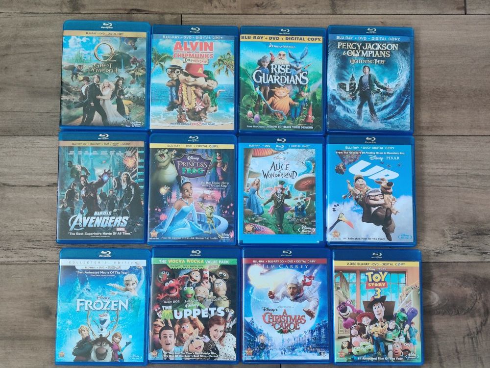 Blu-rays/DVD/Digital Combos - various titles for children and family ($15 per movie)