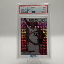 2019 panini mosaic LeBron James pink camo PSA graded 9