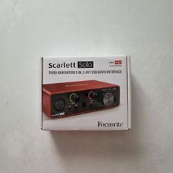 Focusrite Scarlett Solo 3rd Generation Audio Interface Brand New Sealed Box