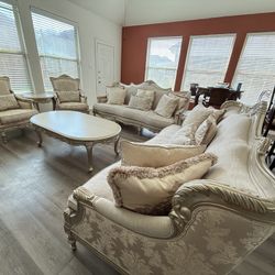 Elegant 7-Piece Victorian-Style Living Room Set – MUST GO 