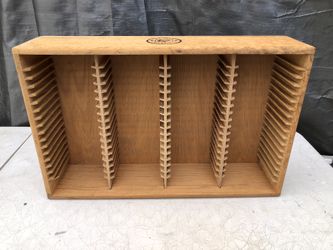 Vintage CAL Oak Collection CD Storage Rack Music CD 