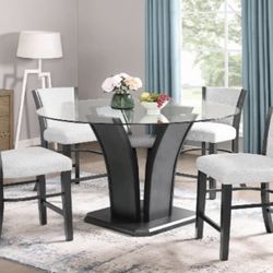 Dove Counter Height Table w/4 Chairs