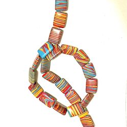 Strand Of Synthetic Stone Rainbow Beads 