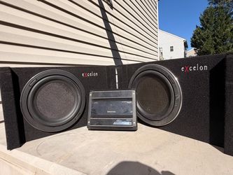 Kenwood eXcelon 12” Subwoofers (Pair) + X500-1 Amplifier