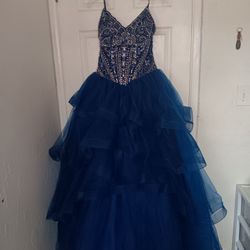 Blue Quinseañera Dress