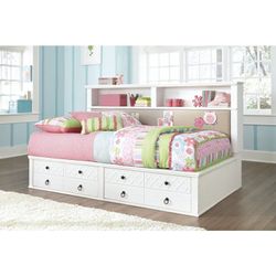 Ashley Iseydona twin captains bed  white