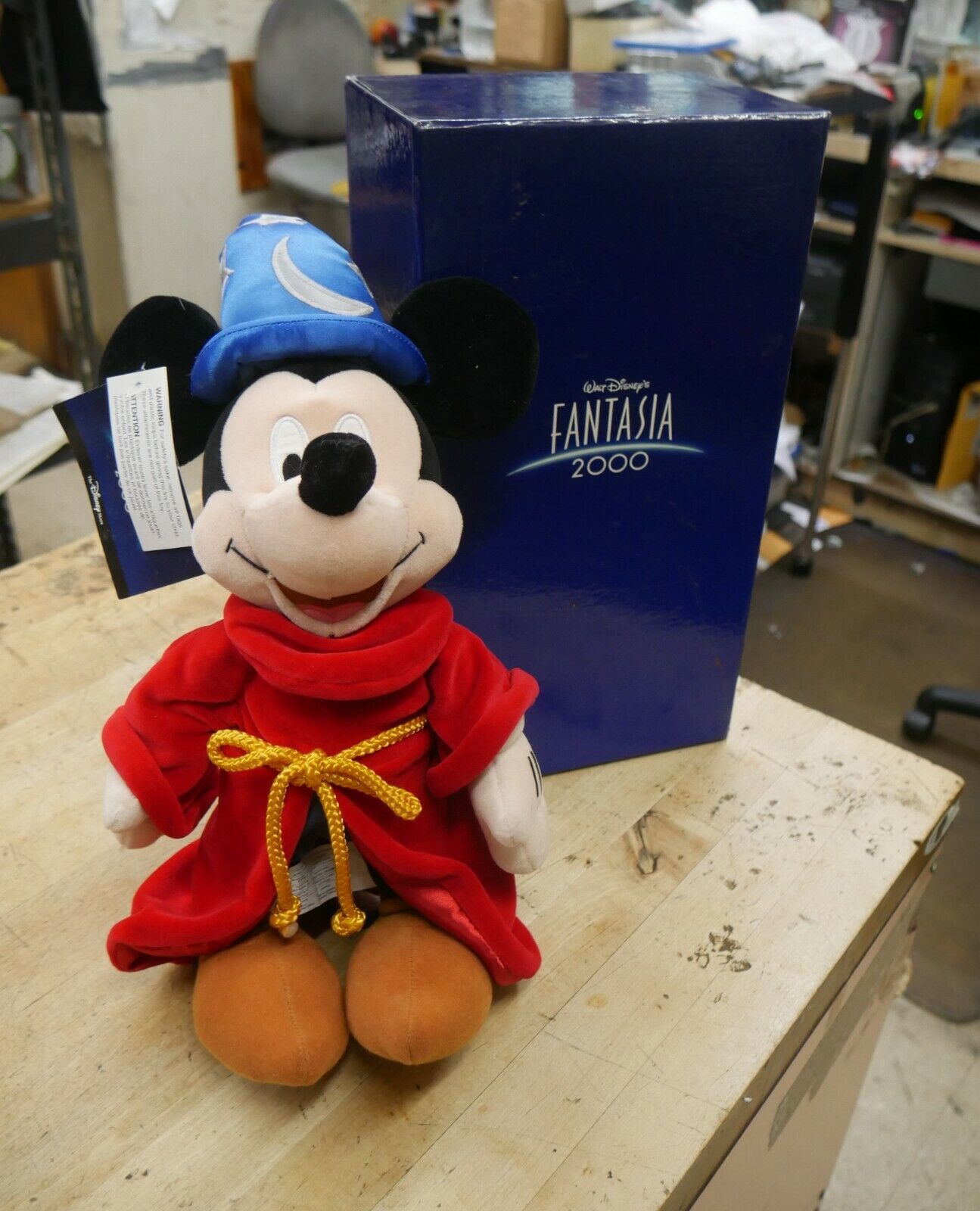 Walt Disney's Fantasia 2000 14" The Sorcerer's Apprentice Mickey Mouse Doll  Box