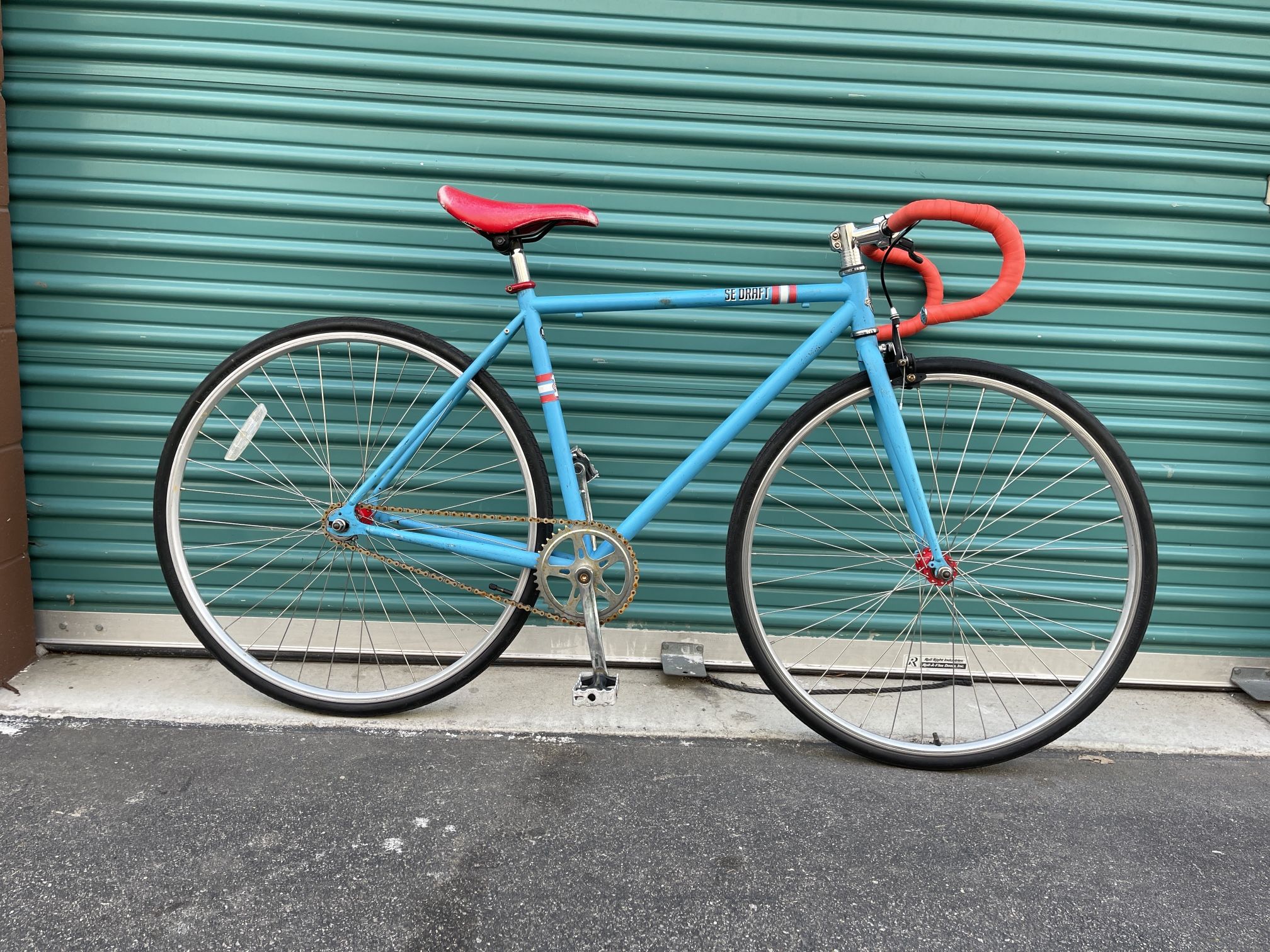 SE DRAFT Racing #1 Single Speed Bicycle (Light Blue And Red)