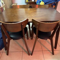 Mid Century Walnut Dining Table And Chairs